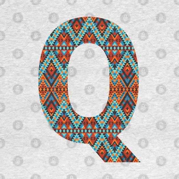 Letter Q- boho design by RinaMosaics